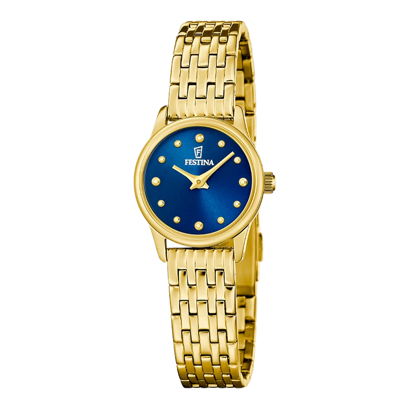 Festina Mademoiselle F20750/4 Damenuhr Blau • Edelstahlarmband • 5 ATM Wasserdicht