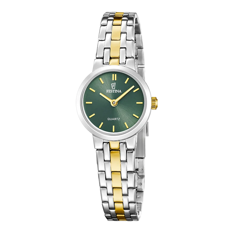 Festina Mademoiselle F20747/3 Damenuhr Grün • Edelstahlarmband • 5 ATM Wasserdichtigkeit