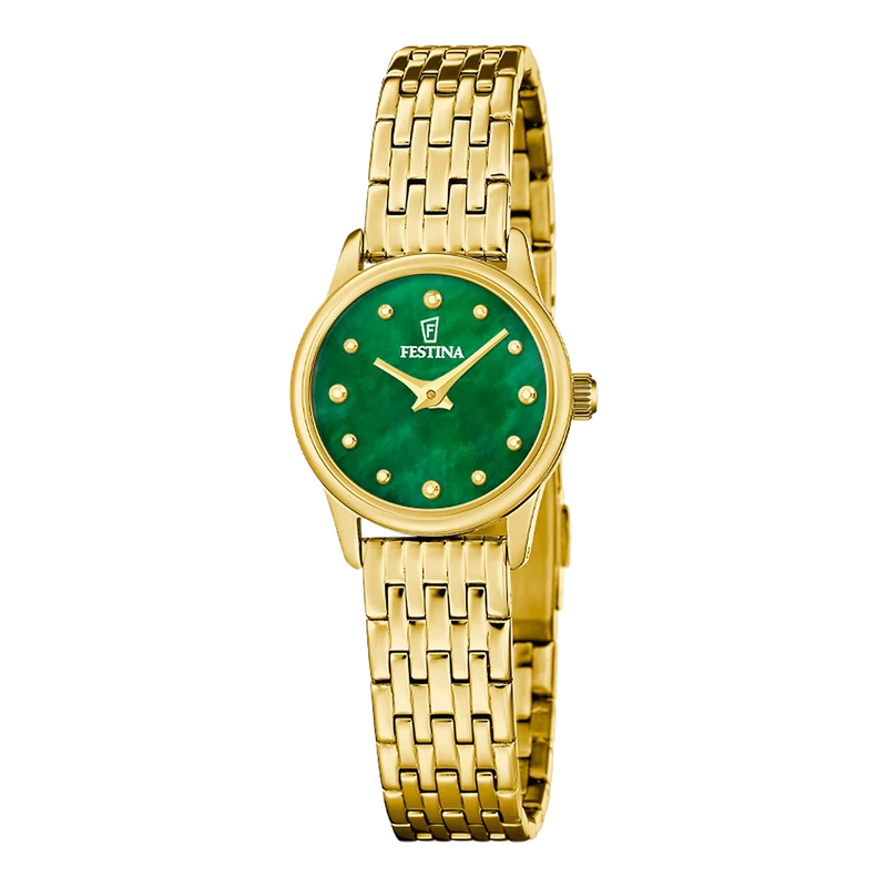 Festina Mademoiselle F20750/5 Damenuhr Grün • Edelstahlarmband • 5 ATM Wasserschutz