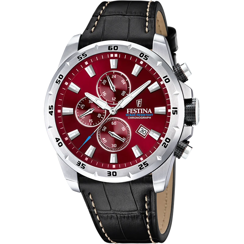 Festina Timeless Chronograph F20692/5 Herren • Chronograph • Lederarmband