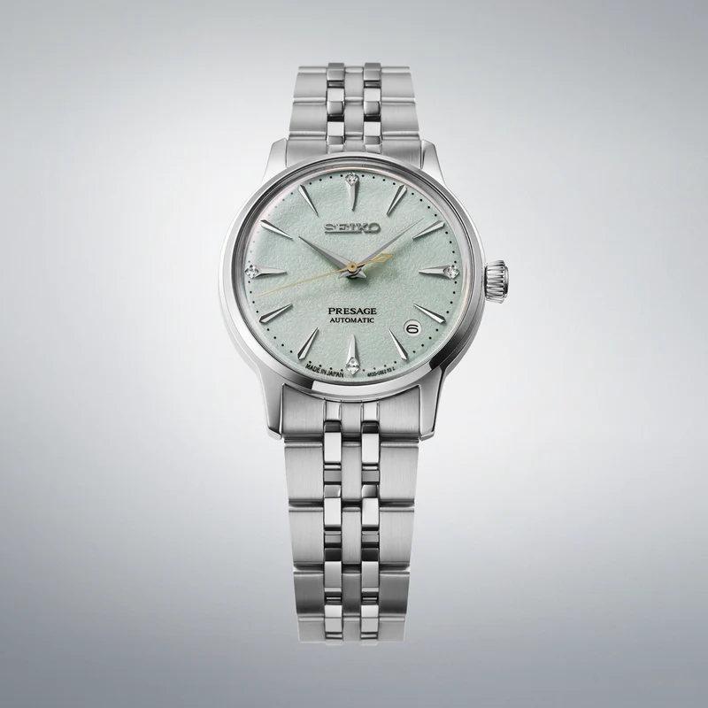 Seiko SRPL63J1 Damenuhr Presage Cocktail Time Frozen Mojito • Automatik mit Diamant-Zifferblatt • 5 bar Wasserdicht