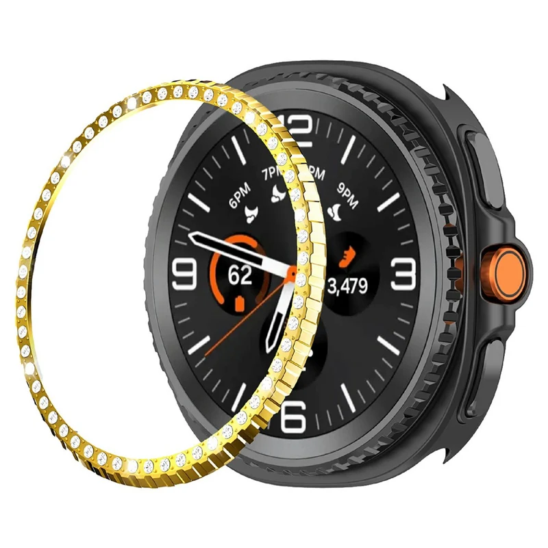 Mega Stylisch Samsung Galaxy Watch8 Classic 46mm Metall und Strass Hülle