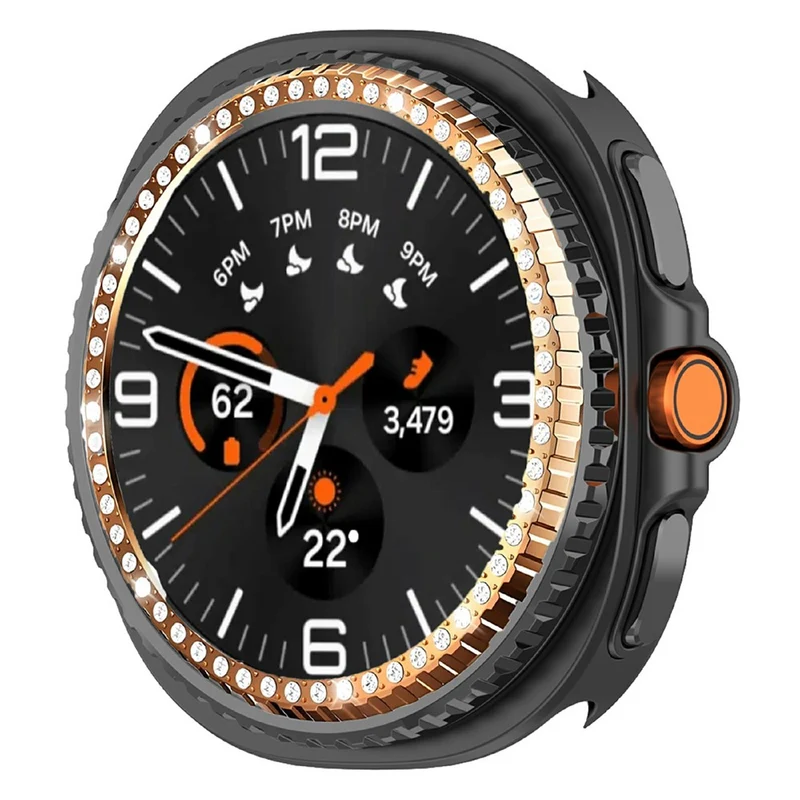 Mega Stylisch Samsung Galaxy Watch8 Classic 46mm Metall und Strass Hülle