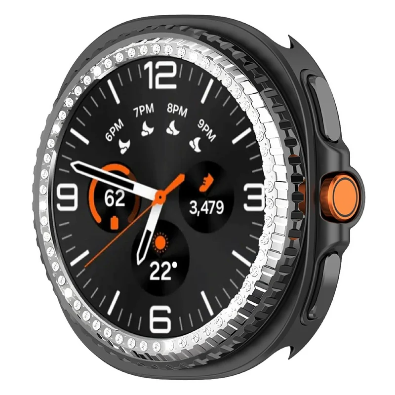 Mega Stylisch Samsung Galaxy Watch8 Classic 46mm Metall und Strass Hülle