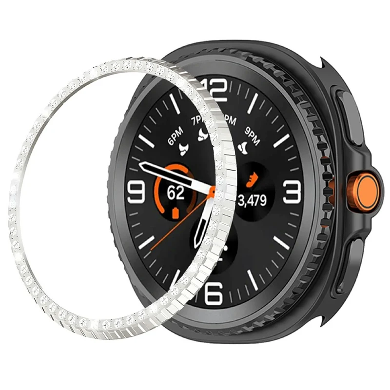 Mega Stylisch Samsung Galaxy Watch8 Classic 46mm Metall und Strass Hülle