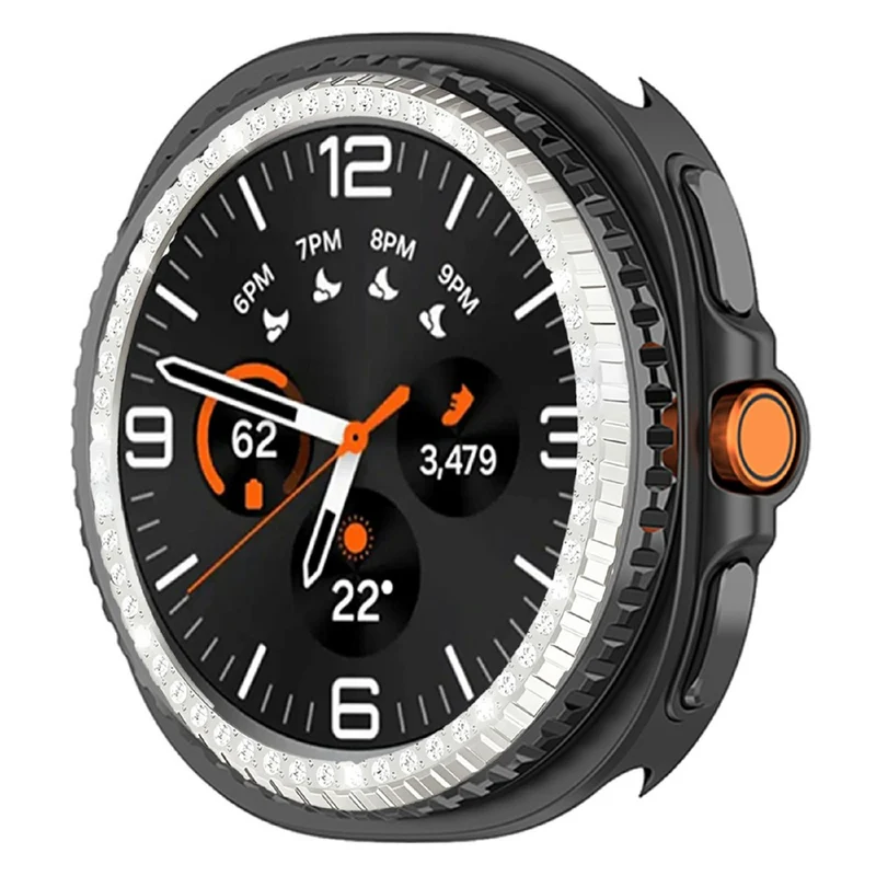 Mega Stylisch Samsung Galaxy Watch8 Classic 46mm Metall und Strass Hülle