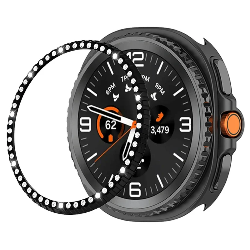 Mega Stylisch Samsung Galaxy Watch8 Classic 46mm Metall und Strass Hülle