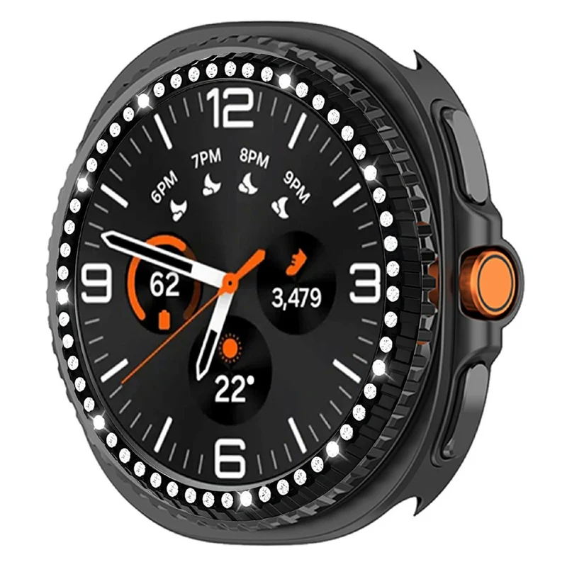 Mega Stylisch Samsung Galaxy Watch8 Classic 46mm Metall und Strass Hülle
