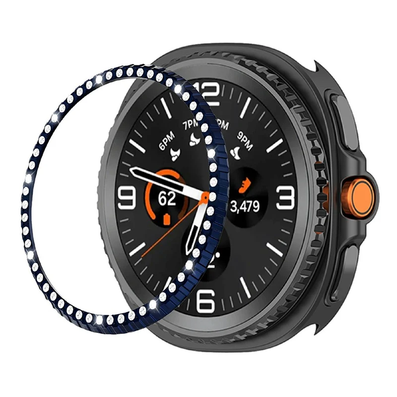 Mega Stylisch Samsung Galaxy Watch8 Classic 46mm Metall und Strass Hülle
