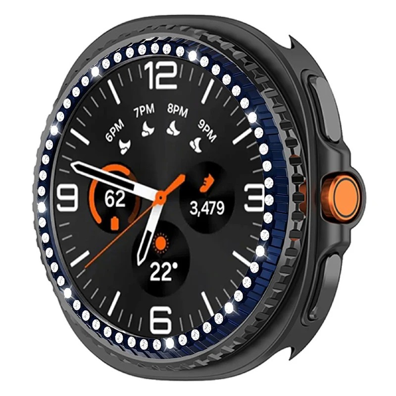 Mega Stylisch Samsung Galaxy Watch8 Classic 46mm Metall und Strass Hülle