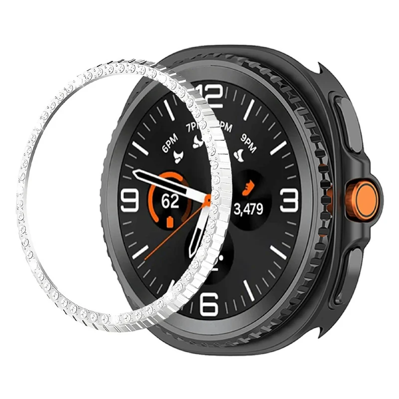 Mega Stylisch Samsung Galaxy Watch8 Classic 46mm Metall und Strass Hülle