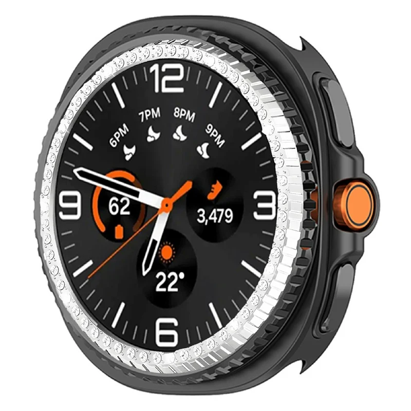 Mega Stylisch Samsung Galaxy Watch8 Classic 46mm Metall und Strass Hülle