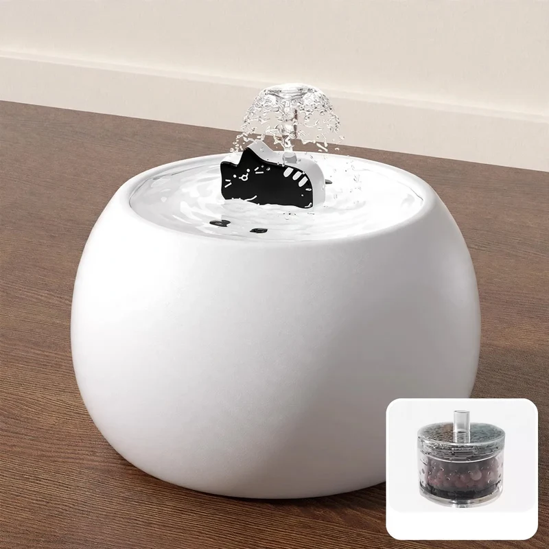 Automatischer Katzenbrunnen mit Keramikschale