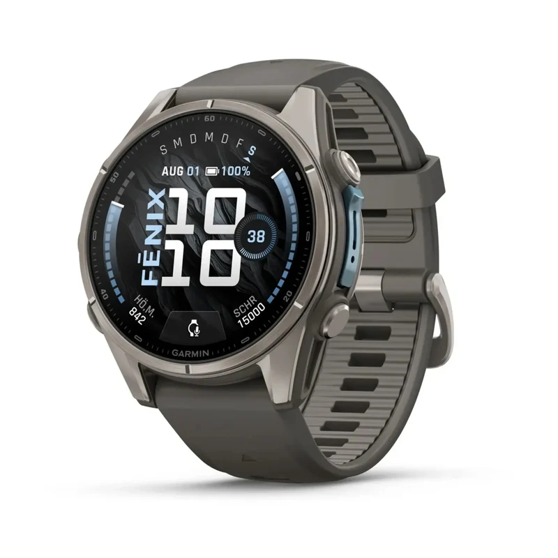 Garmin fenix 9 Kieselgrau/Titan GPS Sportuhr (43mm)