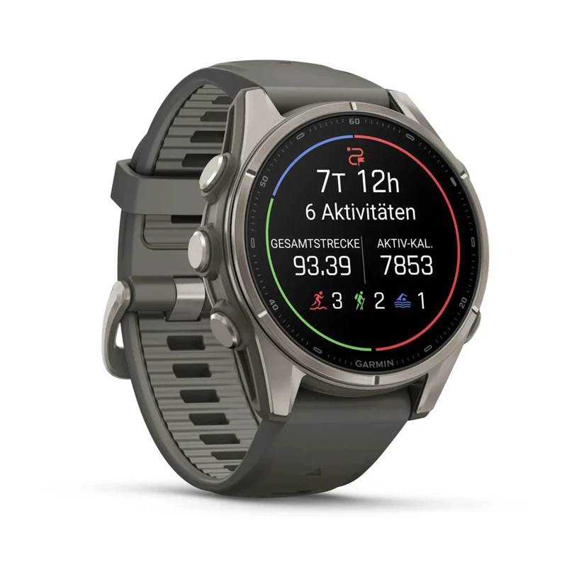 Garmin fenix 9 Kieselgrau/Titan GPS Sportuhr (43mm)