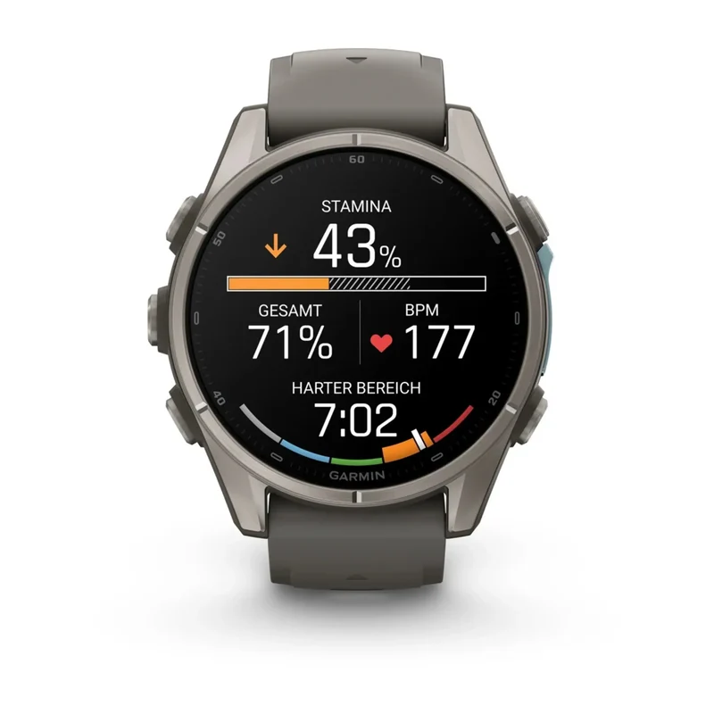 Garmin fenix 9 Kieselgrau/Titan GPS Sportuhr (43mm)