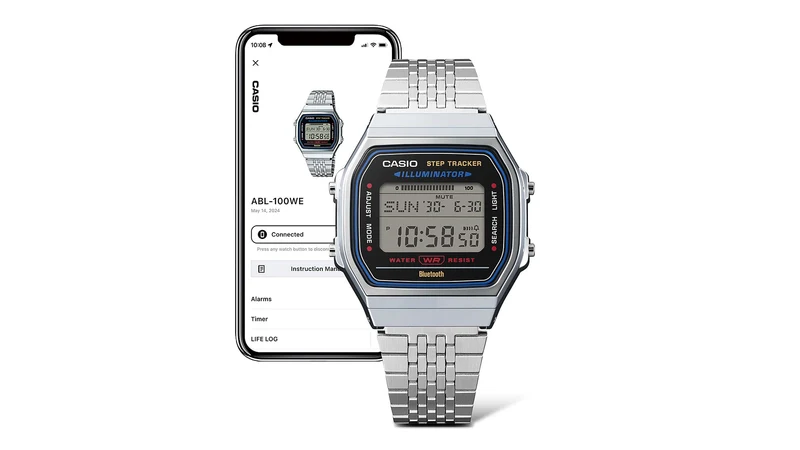 Casio Vintage ABL-100WE-2AEF Armbanduhr Schwarz • Schrittzähler • Bluetooth-Smartphone-Verbindung