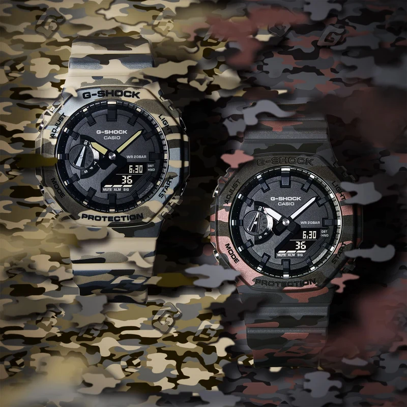 Casio GA-2100CM-8AER Herrenuhr G-Shock • Carbon Core Guard • Biobasiertes Resin