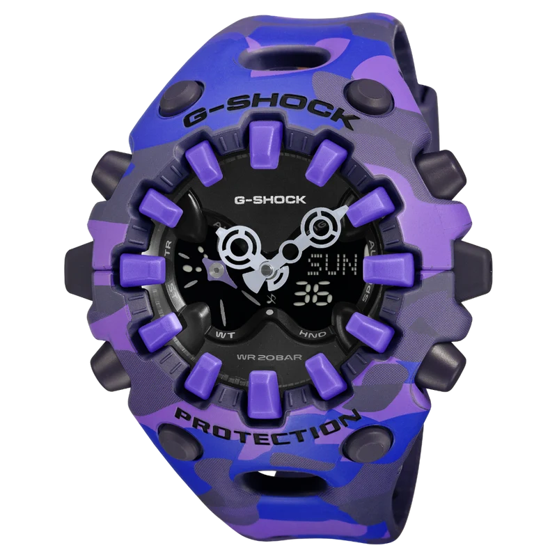 Casio G-Shock GA-V01CMG-6AER Unisex Armbanduhr • Bold Camo Tarnmuster • Stoßfest & 20 bar wasserdicht