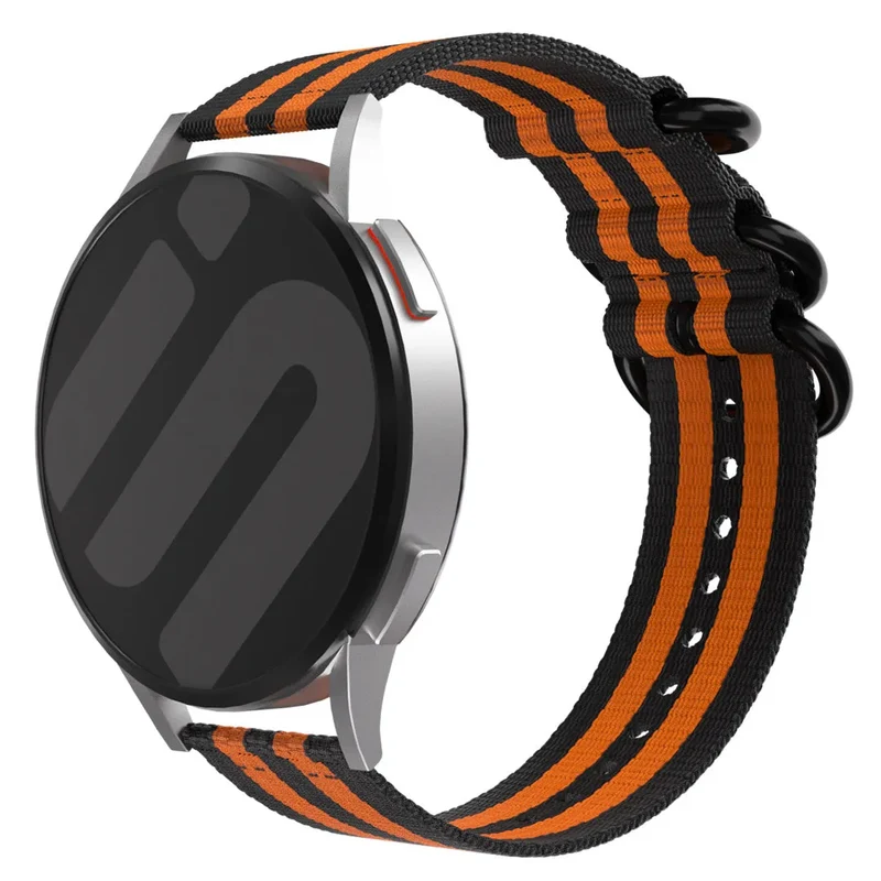 Motorola Moto Watch Ultra Schnallen-Nylonarmband (Schwarz/Orange)