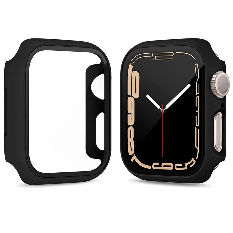 Stilvoll Apple Watch Series 1-3 42mm Glas und Silikon Hülle