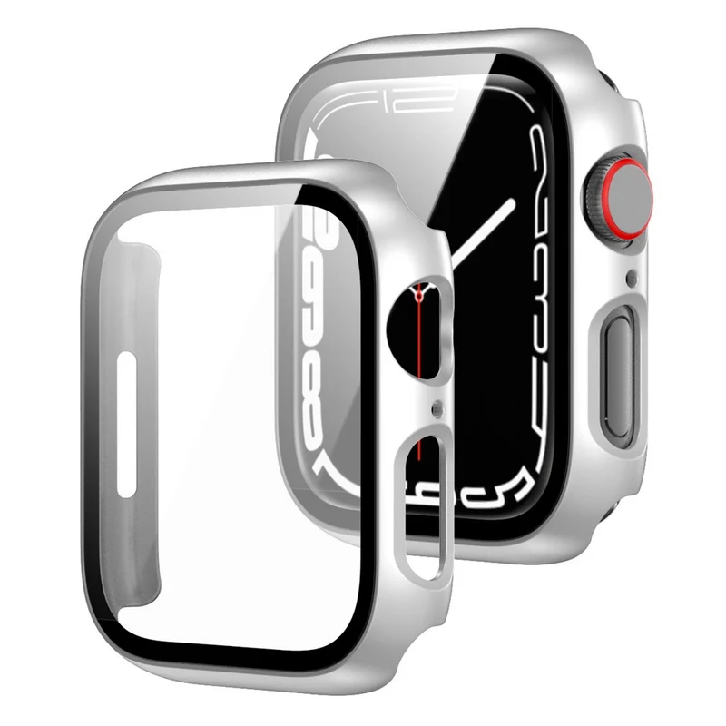 Großartig Apple Watch Series 1-3 38mm Glas und Silikon Hülle