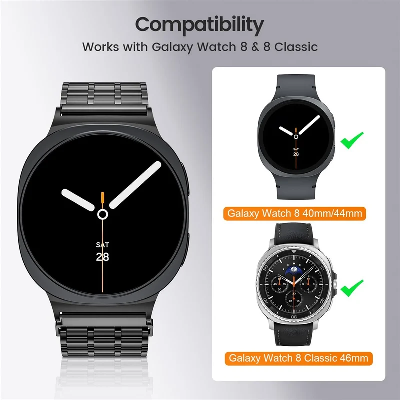Super Elegant Samsung Galaxy Watch Ultra (2025) 47mm / Samsung Galaxy Watch Ultra 47mm Metall Universell Armband