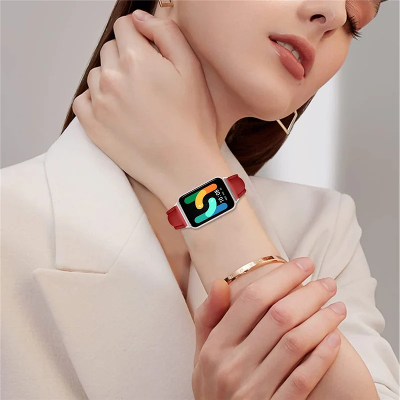 Haltbar Huawei Watch Fit 3 Kunstleder Armband