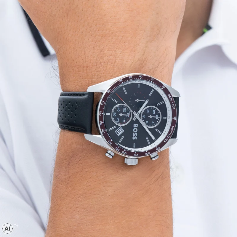 BOSS Grand Prix 1514343 Herrenuhr Schwarz • Quarzwerk • Klassisches Design