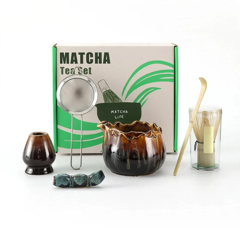 Japanisches Matcha-Set, 6-teilig, Keramik