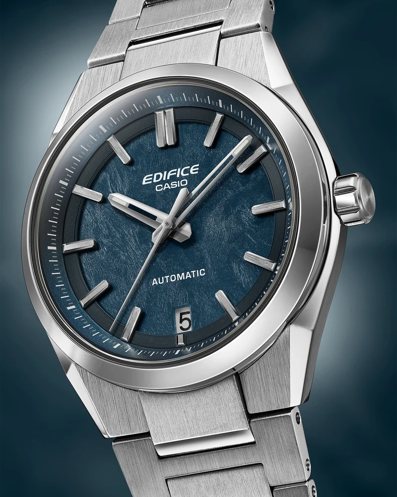 Casio Edifice EFK-100D-2AER Herrenuhr Blau • Automatikwerk mit Sichtboden • Saphirglas