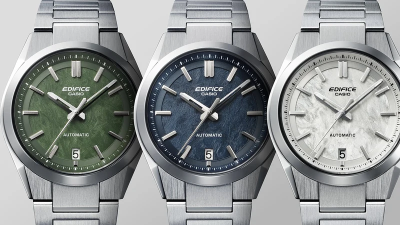 Casio Edifice EFK-100D-2AER Herrenuhr Blau • Automatikwerk mit Sichtboden • Saphirglas