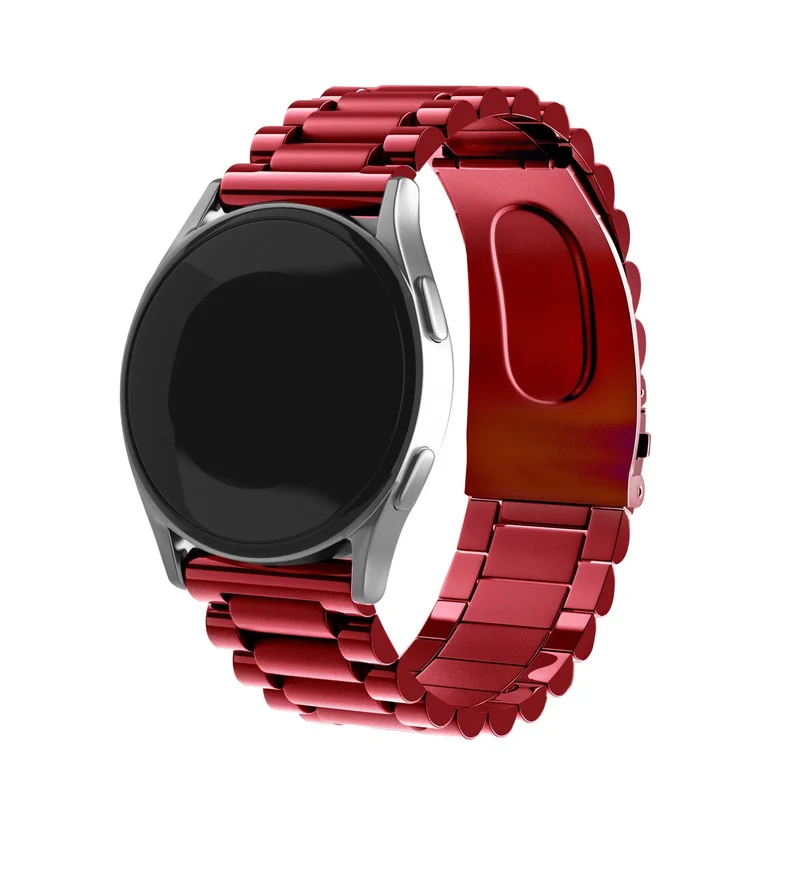 Motorola Moto Watch Ultra Stahlarmband (Weinrot)