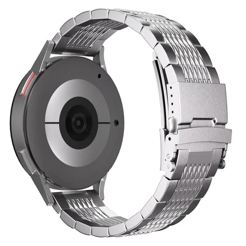 Motorola Moto Watch Ultra Luxuriöses Stahlgliederarmband (Silber)