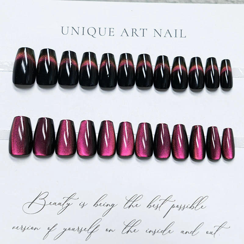 Elegantes Press-On Nagelkunstset mit Verlaufsfinish