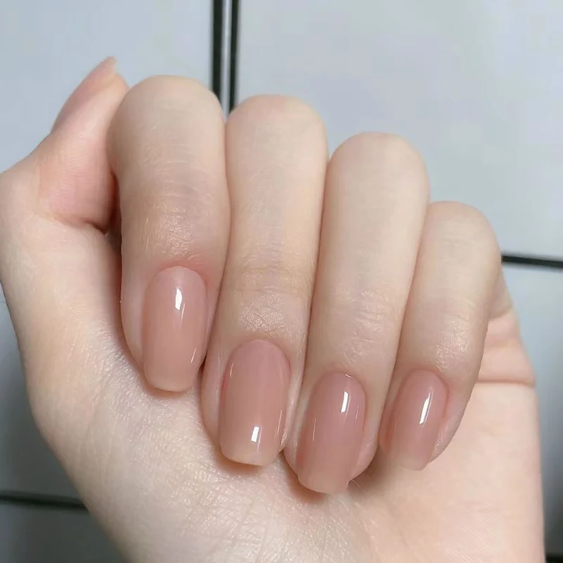 Elegante natürliche Finish Press-On Nägel