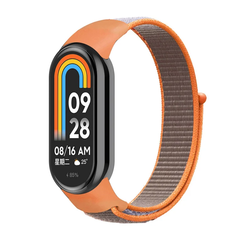 Xiaomi Smart Band 11 Nylonarmband (Orange/Braun)