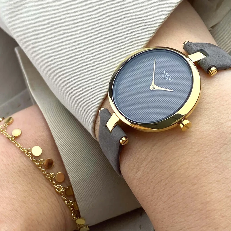 M&M Plättchen Armband Fine Line Gold | Modell 444