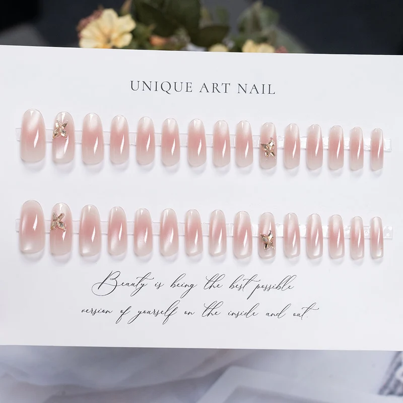 Elegantes Blumendesign Press-On Nagelset