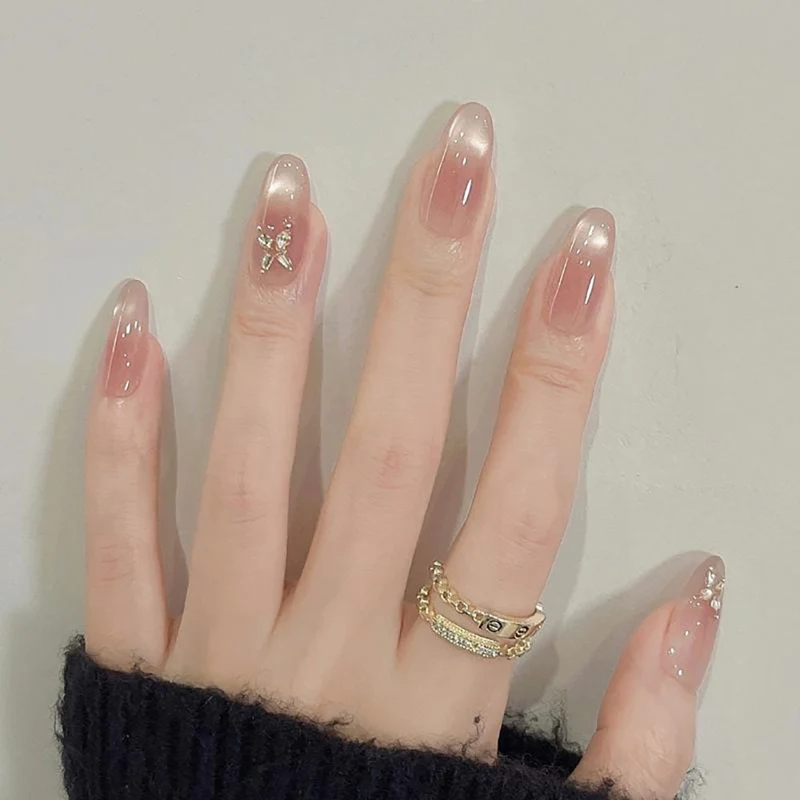 Elegantes Blumendesign Press-On Nagelset