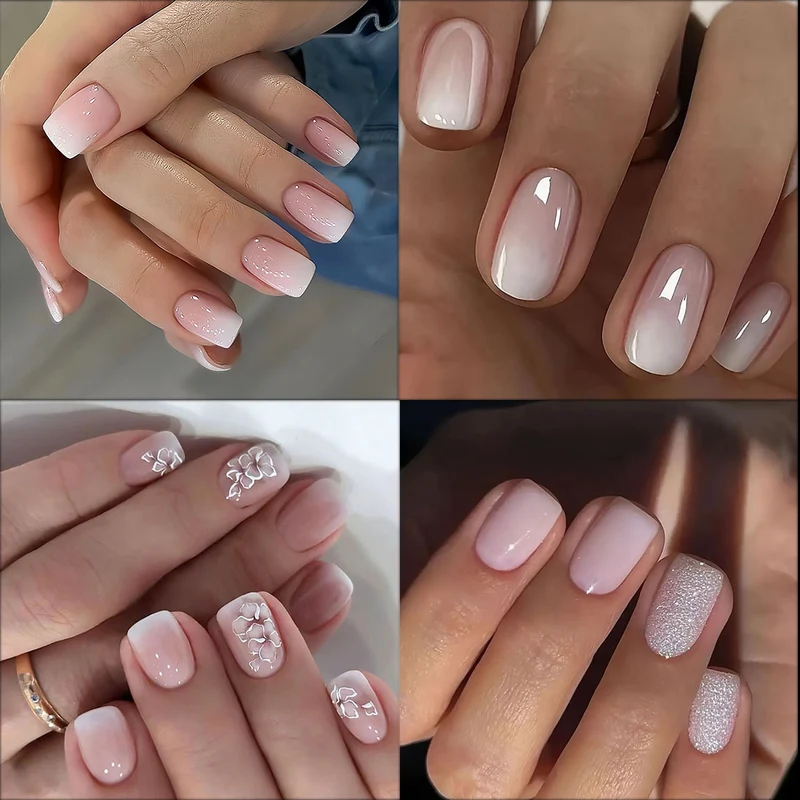 Elegante lange Stiletto glänzende Press-On Nägel