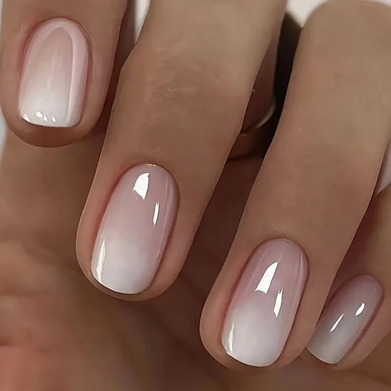Elegante lange Stiletto glänzende Press-On Nägel