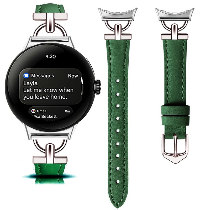 Unglaublich Widerstandsfähig Google Pixel Watch 3 XL 45mm Echtes Leder Armband