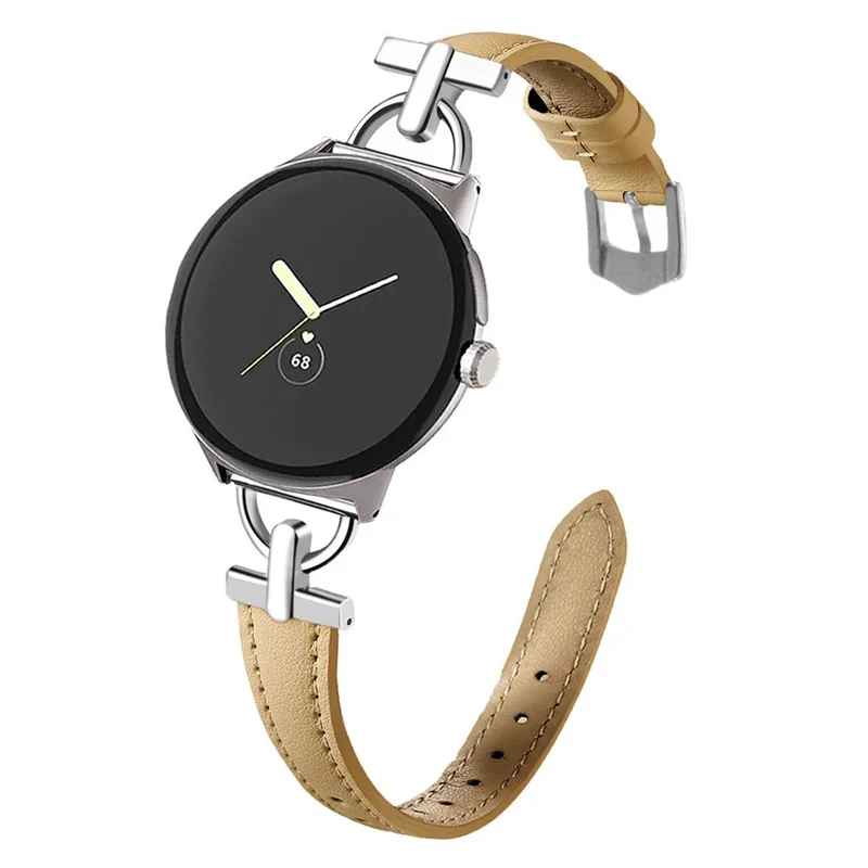 Unglaublich Widerstandsfähig Google Pixel Watch 3 XL 45mm Echtes Leder Armband