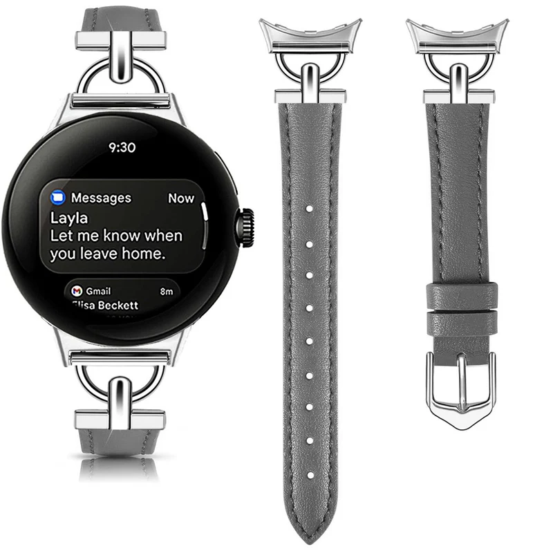 Unglaublich Widerstandsfähig Google Pixel Watch 3 XL 45mm Echtes Leder Armband