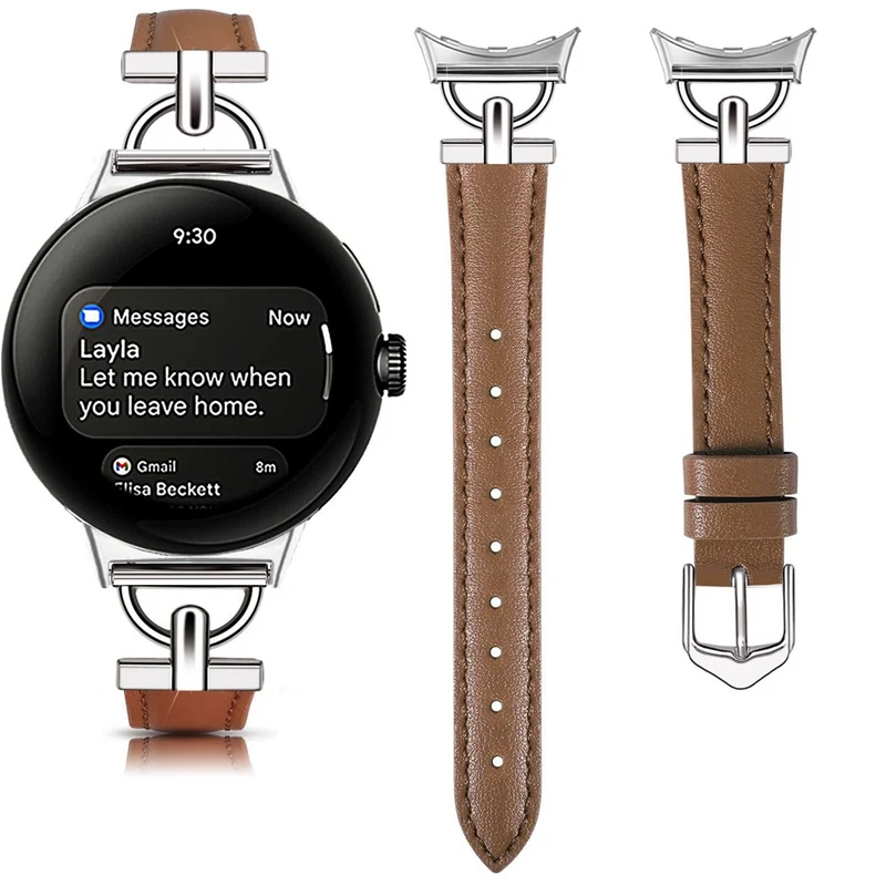Sehr Robust Google Pixel Watch 3 41mm / Google Pixel Watch 2 Echtes Leder Universell Armband