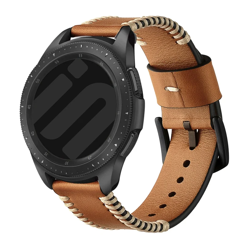 Motorola Moto Watch Ultra Genähtes Lederarmband (Braun)