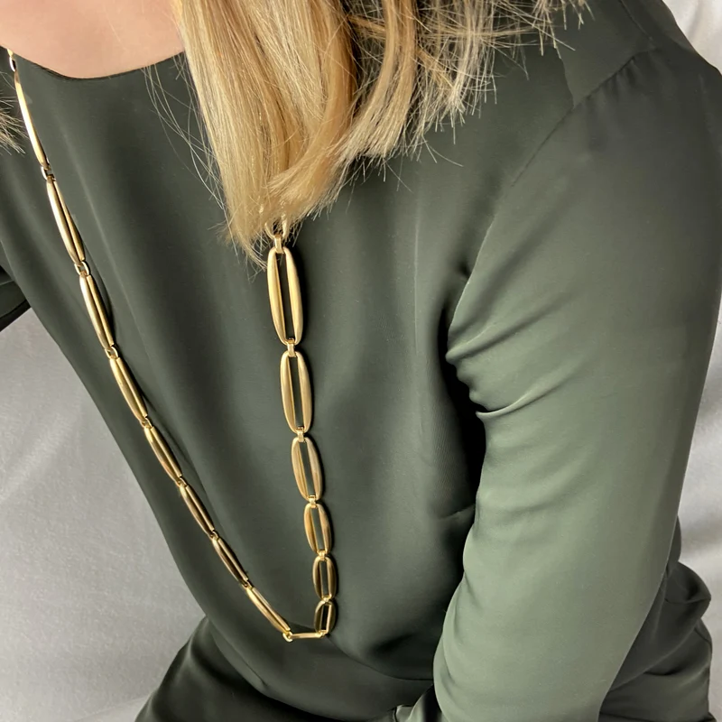 M&M lange Gliederkette Oval Collection Gold | Modell 410