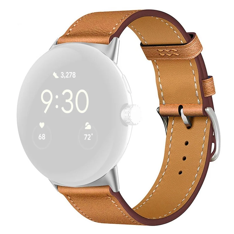 Unglaublich Stark Google Pixel Watch 3 41mm / Google Pixel Watch 2 Echtes Leder Universell Armband