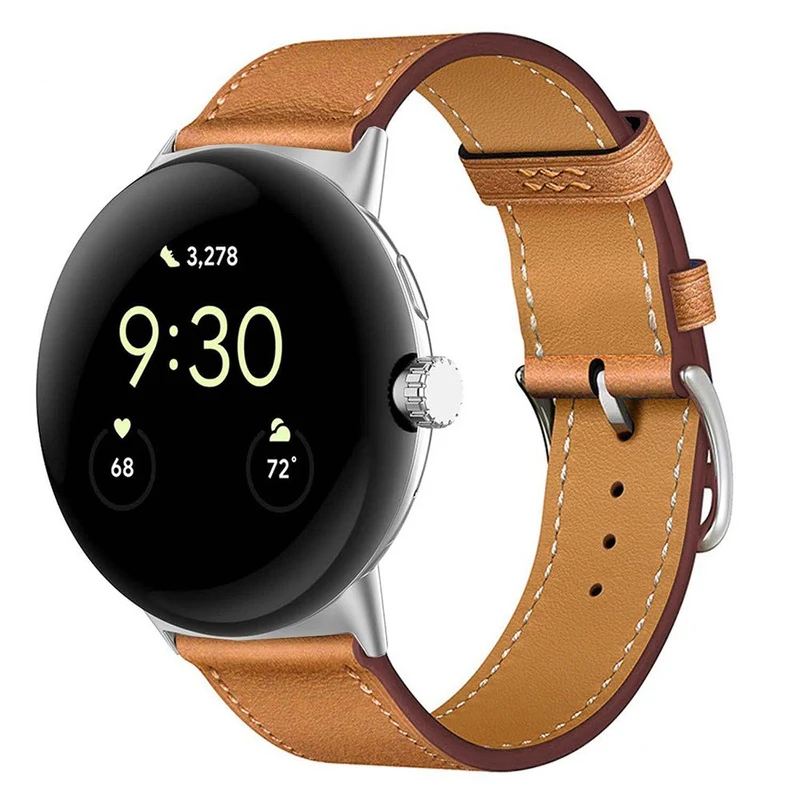 Unglaublich Stark Google Pixel Watch 3 41mm / Google Pixel Watch 2 Echtes Leder Universell Armband